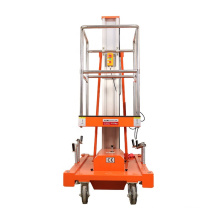 10m Electric aluminum alloy vertical mast lift vertical platform lift single mast aerial work platform manlift